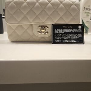 Chanel Cream Caviar Mini Bag